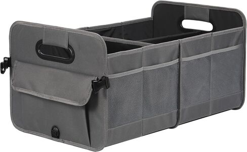 Car Trunk Organizer Car Storage Organizer Collapsible Multi Compartment Car Organizer Adjustable Straps Car Organizer for SUV(Beige) in Saudi Arabia