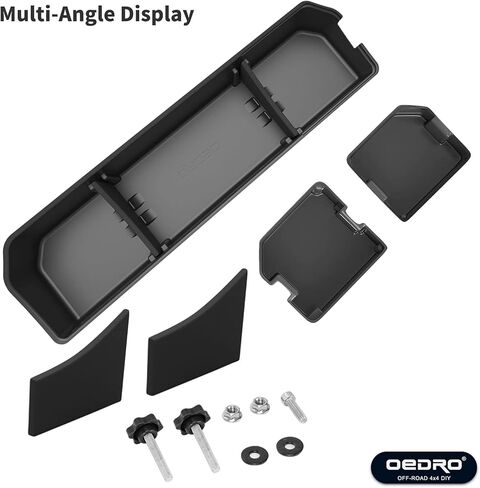 صندوق تخزين مُحسّن أسفل المقعد من oEdRo متوافق مع 2015-2023 Ford F150 SuperCrew Cab & Crew Cab - تصميم فريد من نوعه باللون الأسود 3 في 1 أقصى مساحة تخزين (باستثناء الكابينة الفائقة) in Kuwait