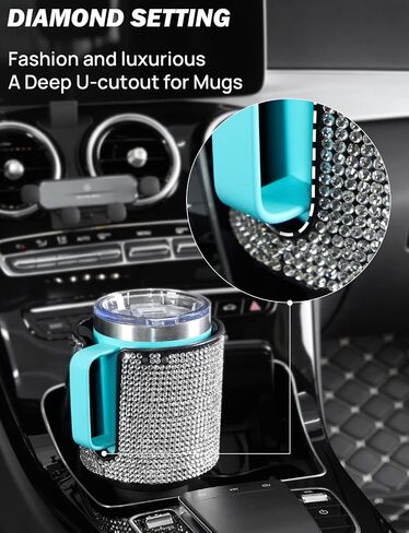 JOYTUTUS Upgraded Car Cup Holder Expander with Offset Base, Fit for YETI, Hydro Flask, Large Cup Holder Expander for Car Hold 18-40 oz Bottles and Mugs, Other Bottles in 3.4-3.8 inch in Saudi Arabia