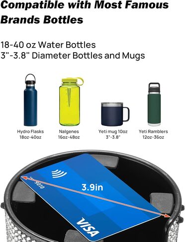 JOYTUTUS Upgraded Car Cup Holder Expander with Offset Base, Fit for YETI, Hydro Flask, Large Cup Holder Expander for Car Hold 18-40 oz Bottles and Mugs, Other Bottles in 3.4-3.8 inch in Saudi Arabia