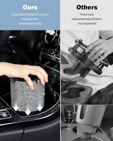 JOYTUTUS Upgraded Car Cup Holder Expander with Offset Base, Fit for YETI, Hydro Flask, Large Cup Holder Expander for Car Hold 18-40 oz Bottles and Mugs, Other Bottles in 3.4-3.8 inch in Saudi Arabia