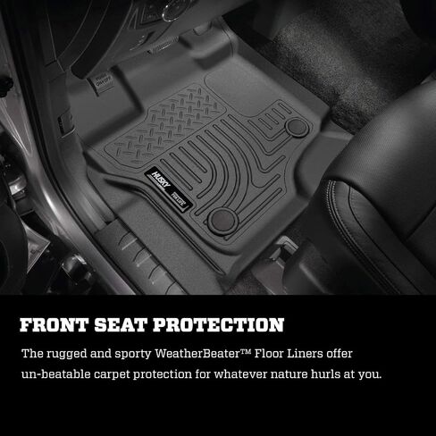 Husky Liners — X-ACT Contour Floor Liners & Mud Guards | Fits 2021-2024 Ford F-150 SuperCrew w/Out Fold Flat Storage(Excludes Raptor) Front & 2nd Row/Front & Rear Guards-Black, 7 pcs. | 53498 & 58526 in Kuwait