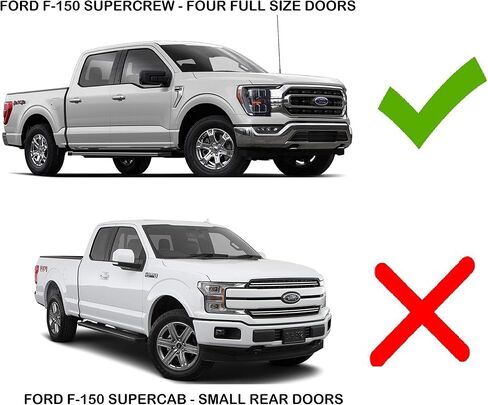 Husky Liners — X-ACT Contour Floor Liners & Mud Guards | Fits 2021-2024 Ford F-150 SuperCrew w/Out Fold Flat Storage(Excludes Raptor) Front & 2nd Row/Front & Rear Guards-Black, 7 pcs. | 53498 & 58526 in Kuwait