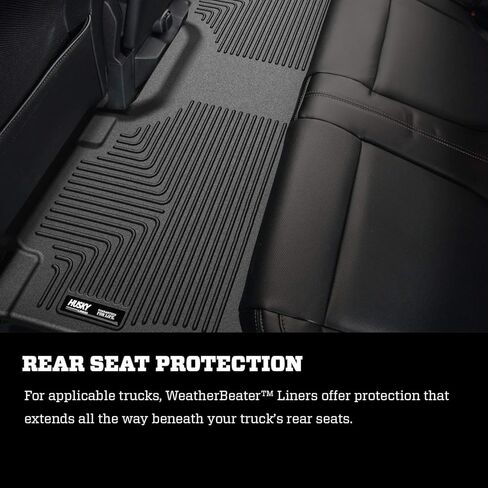 Husky Liners — X-ACT Contour Floor Liners & Mud Guards | Fits 2021-2024 Ford F-150 SuperCrew w/Out Fold Flat Storage(Excludes Raptor) Front & 2nd Row/Front & Rear Guards-Black, 7 pcs. | 53498 & 58526 in Kuwait