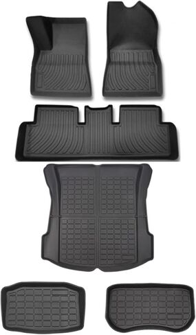 SUPER LINER All-Weather Floor Mats for Tesla Model 3 2021 2022 2023 Custom Fit Cargo Liner Rear Cargo Tray Trunk Mats Interior Accessories in Kuwait