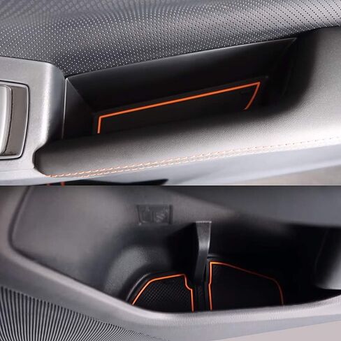 auovo Anti-dust Door Mats for 2018 2019 2020 2021 2022 2023 Subaru Crosstrek and 2018-2023 Impreza Gate Door Liners Inserts Cup Console Mats Interior Accessories(Pack of 14) (Orange) in Saudi Arabia