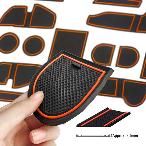 auovo Anti-dust Door Mats for 2018 2019 2020 2021 2022 2023 Subaru Crosstrek and 2018-2023 Impreza Gate Door Liners Inserts Cup Console Mats Interior Accessories(Pack of 14) (Orange) in Saudi Arabia