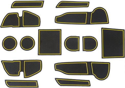 auovo Anti-dust Door Mats for 2018 2019 2020 2021 2022 2023 Subaru Crosstrek and 2018-2023 Impreza Gate Door Liners Inserts Cup Console Mats Interior Accessories(Pack of 14) (Orange) in Saudi Arabia