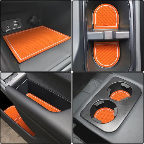 auovo Anti-dust Door Mats for 2018 2019 2020 2021 2022 2023 Subaru Crosstrek and 2018-2023 Impreza Gate Door Liners Inserts Cup Console Mats Interior Accessories(Pack of 14) (Orange) in Saudi Arabia