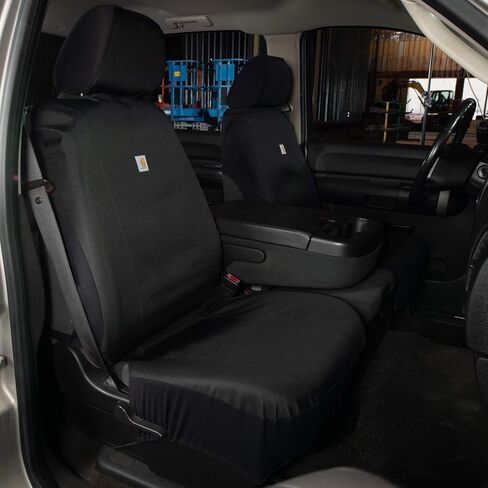 Carhartt Universal Nylon Duck Canvas Bucket Seat Covers + Organizer (Black) in Saudi Arabia