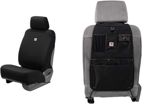 Carhartt Universal Nylon Duck Canvas Bucket Seat Covers + Organizer (Black) in Saudi Arabia