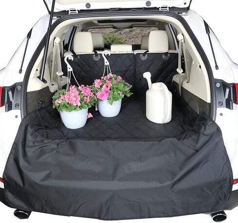 بطانة شحن 4Knines SUV للمقاعد القابلة للطي - شديدة التحمل - متوافقة مع منفذ 60/40 ومسند الذراع - شركة مقرها الولايات المتحدة الأمريكية (كبير، أسود) in Kuwait