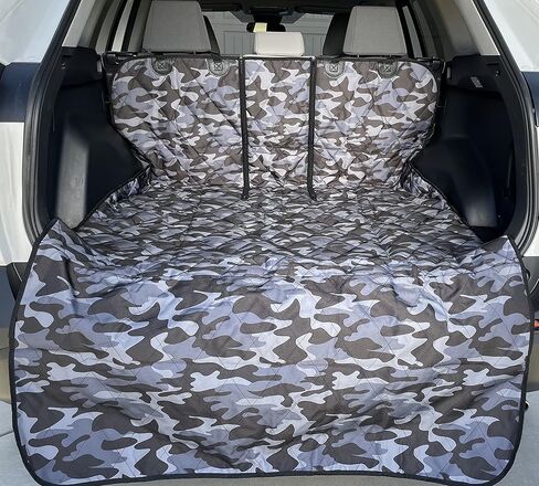 بطانة شحن 4Knines SUV للمقاعد القابلة للطي - شديدة التحمل - متوافقة مع منفذ 60/40 ومسند الذراع - شركة مقرها الولايات المتحدة الأمريكية (كبير، أسود) in Kuwait