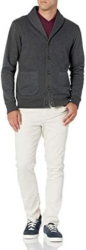 Amazon Essentials Men's Long-Sleeve Fleece Shawl-Collar Cardigan in Kuwait