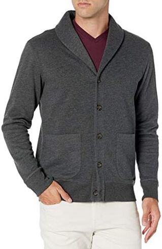 Amazon Essentials Men's Long-Sleeve Fleece Shawl-Collar Cardigan in Kuwait