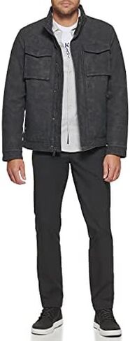 Dockers Men's Faux Leather Military Jacket in Saudi Arabia