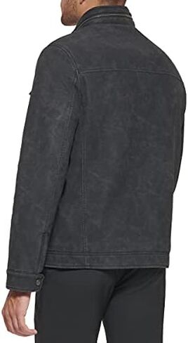 Dockers Men's Faux Leather Military Jacket in Saudi Arabia