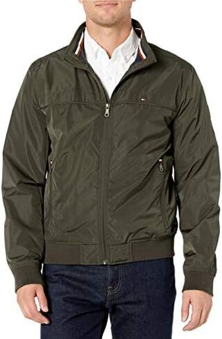 Tommy Hilfiger Men's Performance Faux Memory Bomber Jacket in Saudi Arabia