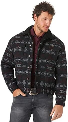 Wrangler Men's Western Sherpa Lined Trucker Jacket in Saudi Arabia