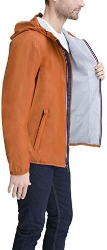 Tommy Hilfiger Men's Lightweight Active Water Resistant Hooded Rain Jacket in Saudi Arabia