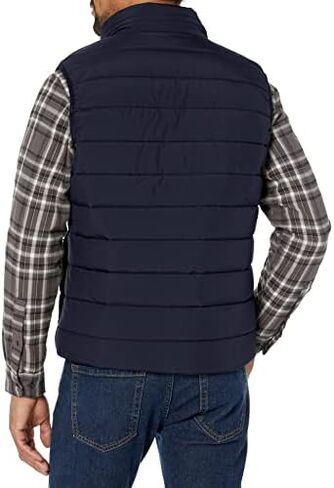 Lacoste Men's Full Zip Crinkle Taffeta Hooded Vest in Saudi Arabia