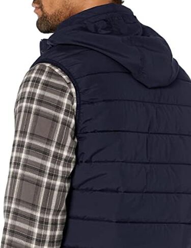 Lacoste Men's Full Zip Crinkle Taffeta Hooded Vest in Saudi Arabia