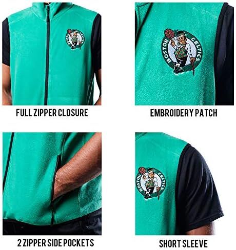 Ultra Game NBA Men’s Soft Fleece Full Zip Vest Jacket in Kuwait