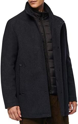 Marc New York by Andrew Marc Men's Wool Barton Jacket with Nylon Bib Insert in Saudi Arabia