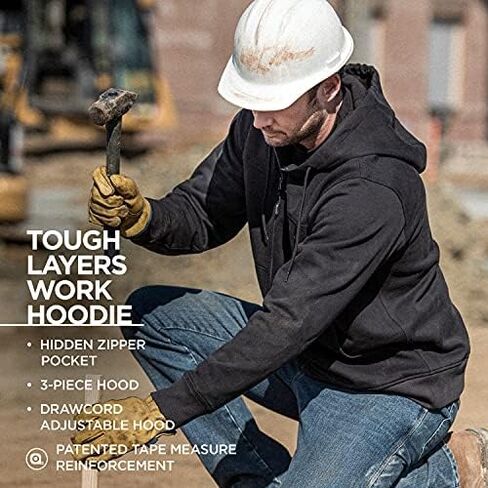Wrangler Riggs Workwear Men's Tough Layers Full Zip Work Hoodie in Saudi Arabia