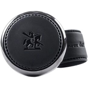 [Leather Power Knob] BLACKSUIT can be mounted on all models Vehicle Handle Spinner Power Handle Spinner Handle Car Accessories luxury Hi-quality Power Handle Steering Wheel Spinner Knob (Black) in Kuwait