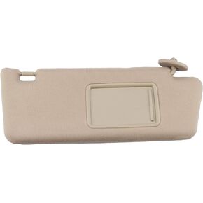 Dasbecan Left Driver Side Sun Visor Compatible with Toyota Tacoma 2005 2006 2007 2008 2009 2010 2011 2012 2013 2014 2015 Visor Assembly Without Light 74320-04181-E1 Beige
