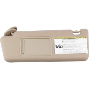 Dasbecan Left Driver Side Sun Visor Compatible with Toyota Tacoma 2005 2006 2007 2008 2009 2010 2011 2012 2013 2014 2015 Visor Assembly Without Light 74320-04181-E1 Beige in Saudi Arabia