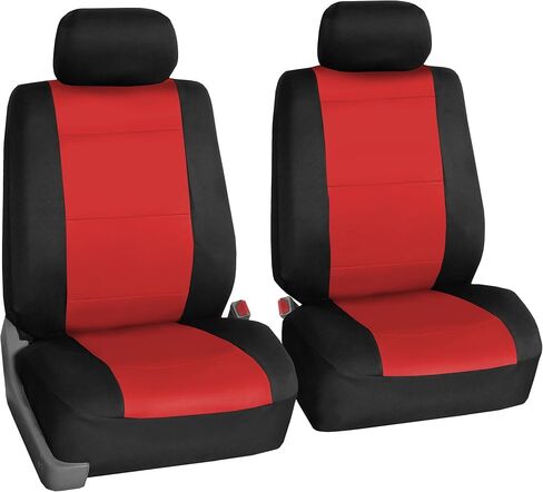 FH Group Car Seat Covers Full Set Black Neoprene - Universal Fit, Automotive Low Back Front Seat Covers, Airbag Compatible, Split Bench Rear Seat, Washable, for SUV, Sedan in Kuwait