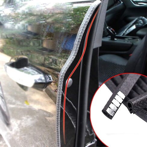 33Ft(10M) Long Car Door Edge Guards,U Shape Edge Trim Rubber Seal Protector Rubber Car Door Protector Car Protection Door Edge Anti-Collision Rubber Clips Fit for Most Car| Black | in Saudi Arabia