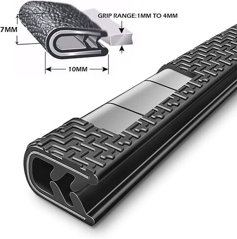 33Ft(10M) Long Car Door Edge Guards,U Shape Edge Trim Rubber Seal Protector Rubber Car Door Protector Car Protection Door Edge Anti-Collision Rubber Clips Fit for Most Car| Black | in Saudi Arabia