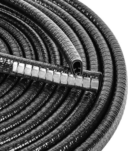 33Ft(10M) Long Car Door Edge Guards,U Shape Edge Trim Rubber Seal Protector Rubber Car Door Protector Car Protection Door Edge Anti-Collision Rubber Clips Fit for Most Car| Black | in Saudi Arabia