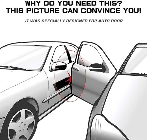 33Ft(10M) Long Car Door Edge Guards,U Shape Edge Trim Rubber Seal Protector Rubber Car Door Protector Car Protection Door Edge Anti-Collision Rubber Clips Fit for Most Car| Black | in Saudi Arabia