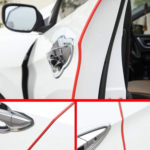 ESUPPORT 16ft 5M U Shape Car Door Moulding Rubber Scratch Protector Strip Edge Guard Trim Seal Black in Saudi Arabia
