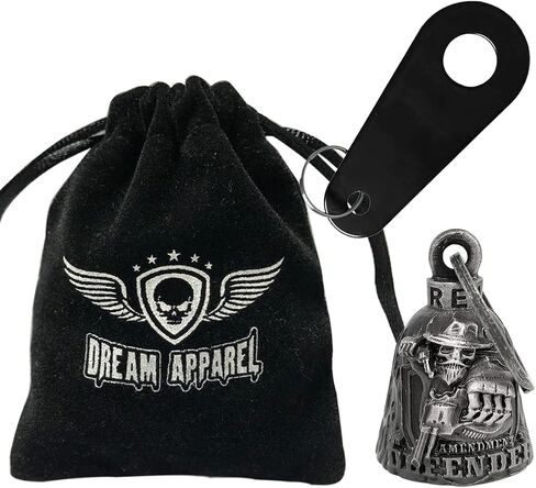 Dream Apparel Motorcycle Bell for Bikers Women Men W/ Hanger, Biker Bell for Riders, Good Luck Riding Bell Spirit Bell Moto Accessories in Kuwait