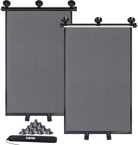 Car Window Shade, Car Roller Sunshade for Baby, Retractable Car Window Shade for Side Window, Car Sun Shade Helps Block Sun Glare and Heat (2 Pack) in Saudi Arabia