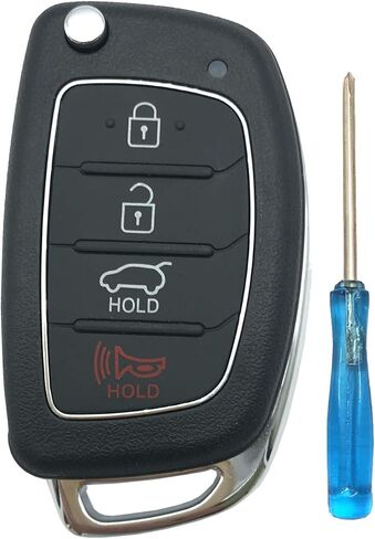 Replacement Keyless Entry Flip Folding Key Fob Cover Case Fit for Hyundai Santa fe Sonata Tucson Key Fob Shell 3 Buttons in Kuwait