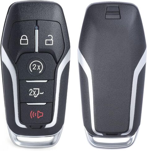 Keymall غطاء حافظة مفتاح السيارة عن بعد لسيارة Ford F150/F250 2015 2016 2017 (معرف لجنة الاتصالات الفيدرالية: M3N-A2C31243300 P/N:164-R8117) 5 أزرار، مجرد غطاء مفتاح in Kuwait