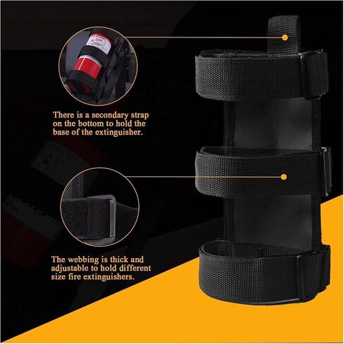 Adjustable Roll Bar Fire Extinguisher Mount Holder 3 lb for Jeep Wrangler Unlimited CJ YJ LJ TJ JK JKU JL JLU 4XE,Black with USA Flag Pattern in Kuwait