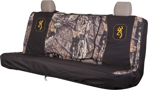 Browning Universal Front and Bench Seat Covers, Water Resistant for Car, Truck, and SUV, Buckmark (Mossy Oak Break-Up Country), Single, Full Size Bench in Saudi Arabia