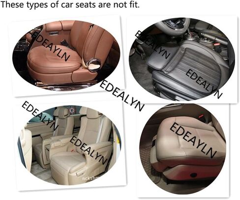 غطاء حماية مقعد السيارة من جلد البولي يوريثان الفاخر للغاية من EDEALYN، غطاء مقعد السيارة لمعظم سيارات السيدان وسيارات الدفع الرباعي ذات الأربعة أبواب، غطاء مقعد واحد بدون مسند ظهر قطعة واحدة (عرض 20.8 × عمق 21 × طول 0.2 بوصة) (بيج ثلاثي الأبعاد) in Kuwait