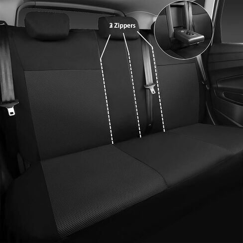 CAR PASS Seat Cover Full Sets, 3D Air Mesh Car Seat Cover with 5mm Composite Sponge Inside,Airbag Compatible Universal Fit for SUV,Vans,sedans, Trucks, Automotive Interior Covers (Pure Beige) in Saudi Arabia