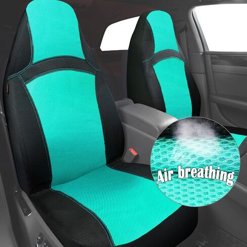 CAR PASS Seat Cover Full Sets, 3D Air Mesh Car Seat Cover with 5mm Composite Sponge Inside,Airbag Compatible Universal Fit for SUV,Vans,sedans, Trucks, Automotive Interior Covers (Pure Beige) in Saudi Arabia