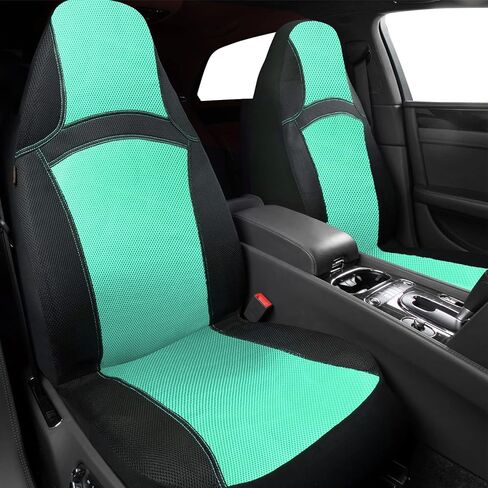 CAR PASS Seat Cover Full Sets, 3D Air Mesh Car Seat Cover with 5mm Composite Sponge Inside,Airbag Compatible Universal Fit for SUV,Vans,sedans, Trucks, Automotive Interior Covers (Pure Beige) in Saudi Arabia