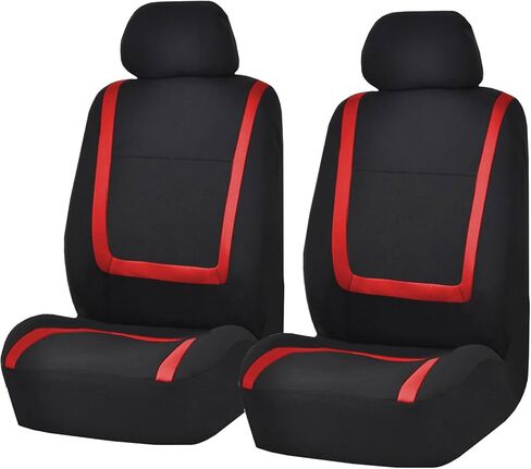 FH Group Car Seat Covers Full Set Pink Cloth - Universal Fit Automotive, Low Back Front, Solid Back, Washable Seat Cover for SUV, Sedan and Van in Kuwait