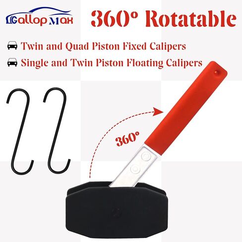 Brake Caliper Compression Tool 360°Adjustable Ratcheting Brake Caliper Piston Spreader Press Tool with Double Caliper Hangers Brake Piston Compressor Tool Blue in Saudi Arabia